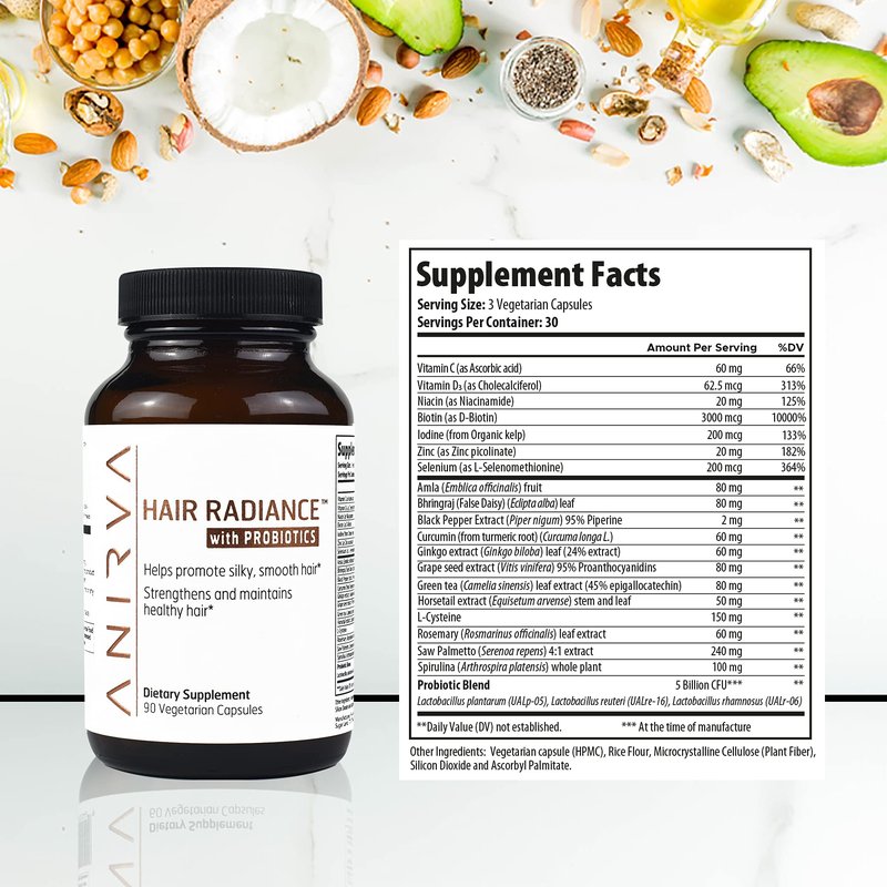 Premium Hair Growth Vitamin with Biotin, Horse Tail Extract & 20 Ingredients for Thicker, Stronger Hair and Healthy Scalp