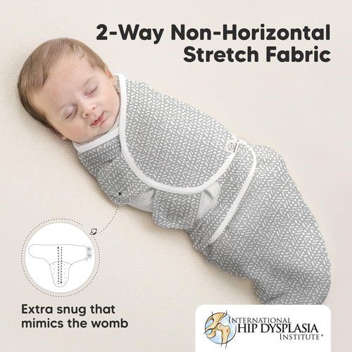 3-Pack Organic Baby Swaddle Sleep Sacks - Swaddles for Newborns, Infant 3-6 Months, Baby Girls, Boys, Soft & Snug Newborn Sleep Sack, Nursery Swaddling Blankets (Nordic, L)