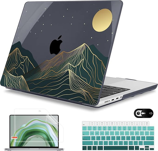 Mektron Case for 2026 M5 MacBook Pro 16 inch A3429 A3428 M4 A3403 A3186 M3 A2991 M2 A2780 M1 A2485 (2021-2025) Pro/Max with Liquid Retina XDR, Hard Shell Plastic Laptop Cover, Abstract Mountain C112