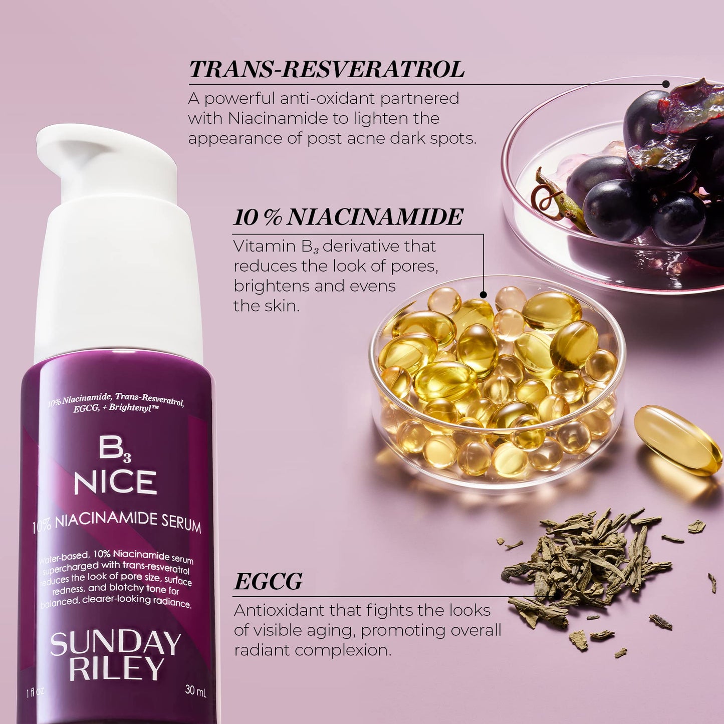 Sunday Riley Women's Be Nice 10% Niacinamide Serum