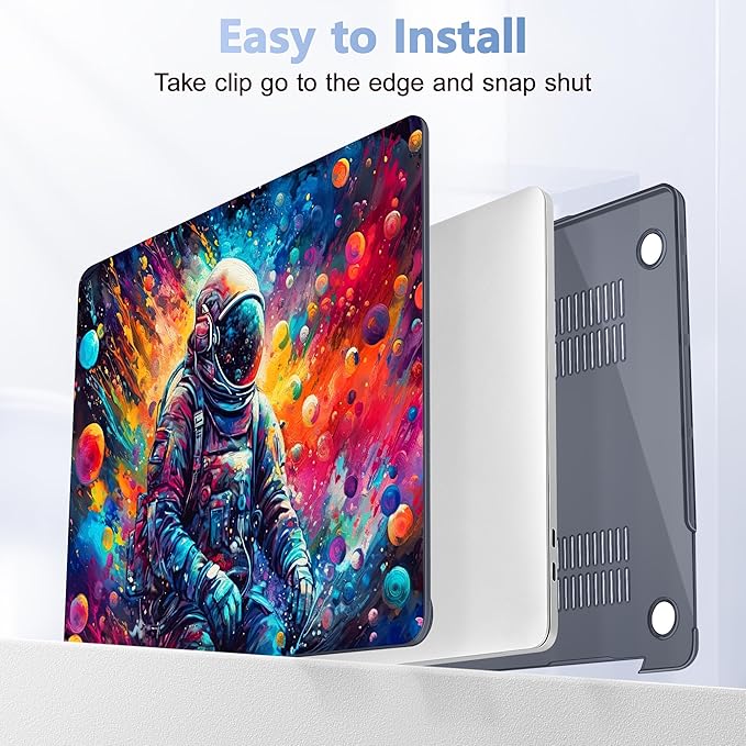 Lepeoac for MacBook Pro 16 inch Case 2019 2020 Release Model A2141, Plastic Hard Shell Cover with Keyboard Cover & Screen Protector for MacBook Pro 16 inch with Touch Bar & Touch ID - Astronaut