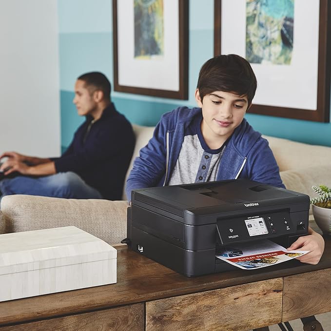 Brother MFC-J1170DW Wireless Color Inkjet All-in-One Printer, NFC One-Touch Print, Duplex, Cloud Print & Scan, Mobile App Control, 2.7" Touchscreen, Works with Alexa