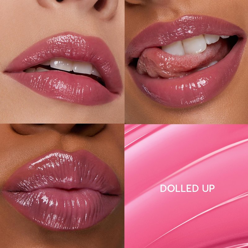 ColourPop So Juicy Plumping Lip Gloss Balm - Hydrating Lip Gloss & Balm Hybrid with Peptides - Non-Sticky Formula - Visibly Plumps Lips & Delivers Buildable Color - Dolled Up (0.07 oz)