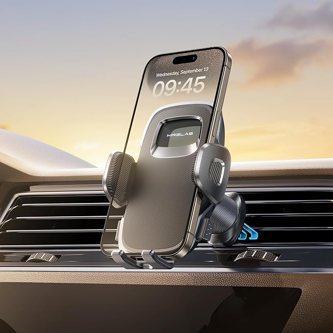 MRGLAS 2026 Upgraded for MagSafe Vacuum Car Phone Mount, 2800gf Strong Magnetic Phone Holders for Your Car, 360° Adjustable 98LBS Suction Cup Car Mount, Car & Truck Accessory for iPhone 12–17 Pro Max