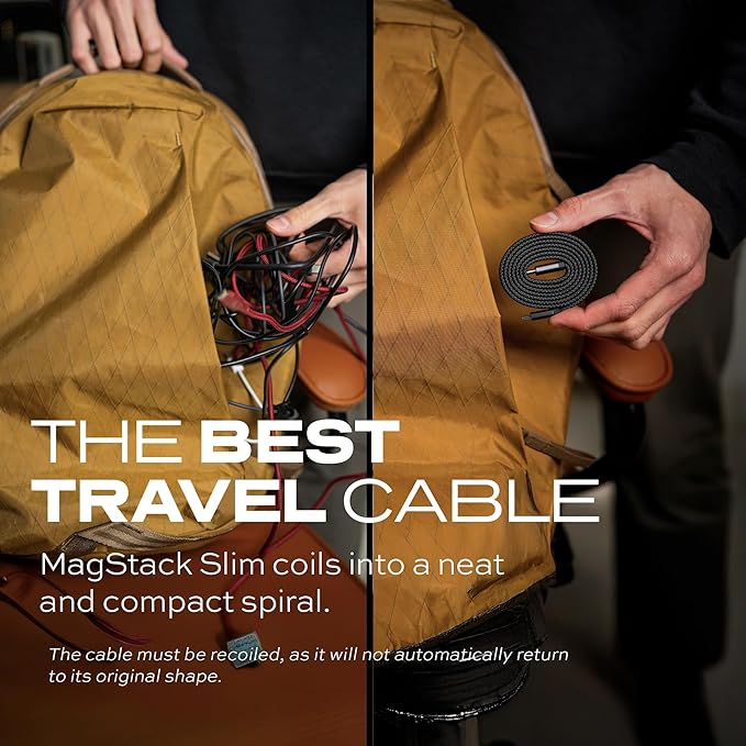 Statik MagStack Slim Pro - USB C to USB C Cable, Magnetic Anti Tangle Flat Type C Charger Fast Charging Cord, Magnetic Charging Cable, Compatible with iPhone, iPad & Android, 100W 3FT, 3-Pack