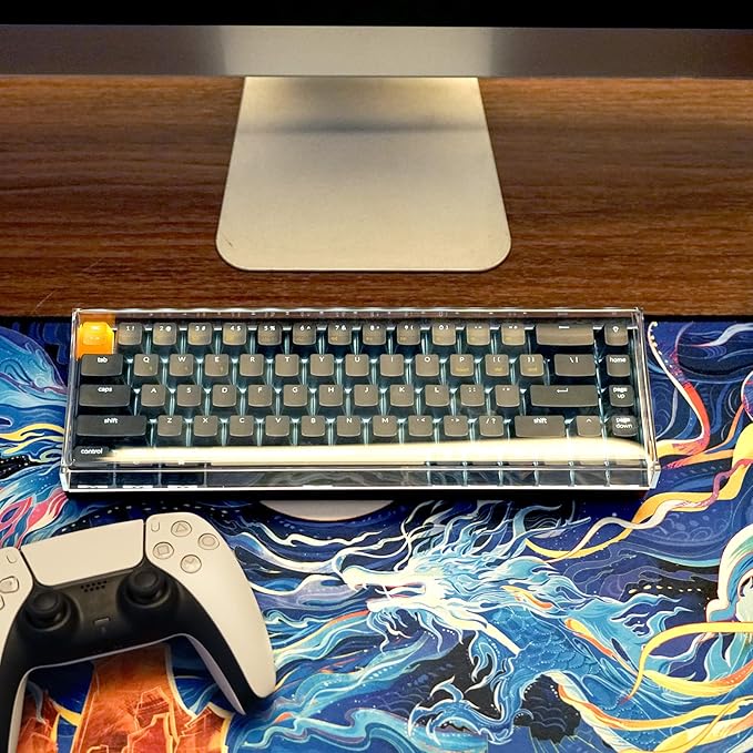 GEEKRIA 65% Keyboard Dust Cover, Clear Acrylic Keyboard Cover for 68 Key Computer Mechanical Keyboard, Compatible with Keychron K7 Keyboard, Keychron K6, K6 Pro, RK Royal KLUDGE RK68