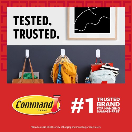 Command Picture Hanging Strips - Damage-Free Hangers for Frames | 28 Pairs (15 lb & 10 lb) - White Adhesive