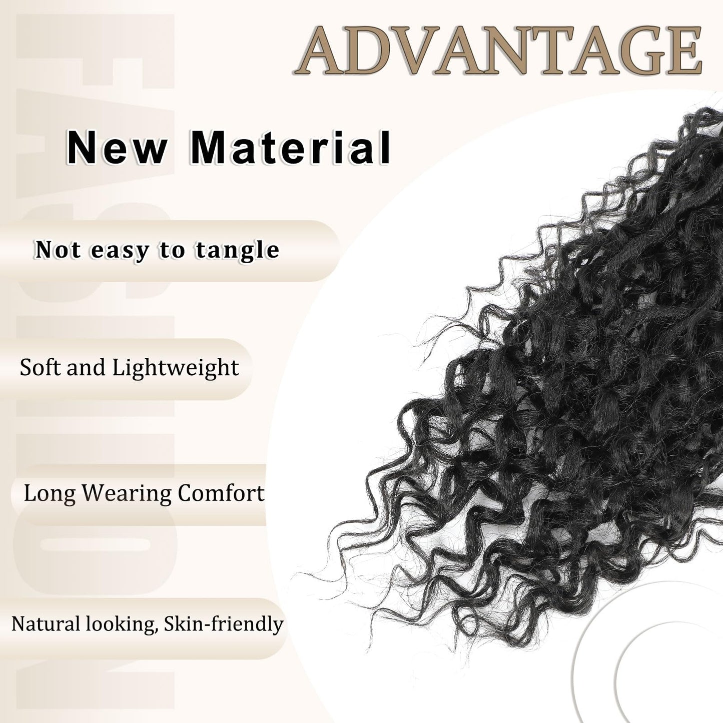 Molleas Goddess Locs Crochet Hair 10inch,9 Pakcs Boho Locs Crochet Hair,Faux Locs Crochet Hair for Black Women,Soft Locs With Curly Ends Pre Looped Crochet Braids(10inch(pack of 9),1B#)