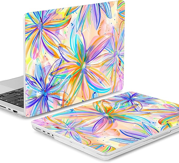 Mektron Case for 2026 M5 MacBook Pro 16 inch A3429 A3428 M4 A3403 A3186 M3 A2991 M2 A2780 M1 A2485 (2021-2025) Pro/Max with Liquid Retina XDR, Hard Shell Plastic Laptop Cover, Watercolor FlowerC328