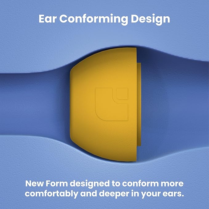 Foam Masters Ultra-Premium Memory Foam Ear Tips for AirPods Pro 1st & 2nd Gen | 3 Pairs | New Ver. | Secure Fit | Super Comfort | Better Noise Cancel | Replacement Buds (Medium, Orange)