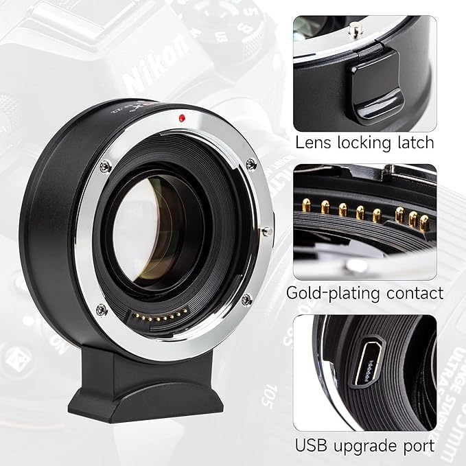 VILTROX EF-Z2 Auto Focus Lens Adapter 0.71x Reducer Speedbooster Lens Converter Compatible with Canon EF Mount Lenses to Nikon Z Mount Mirrorless Cameras Z5 Z6 Z6II Z7 Z7II Z50 Zfc