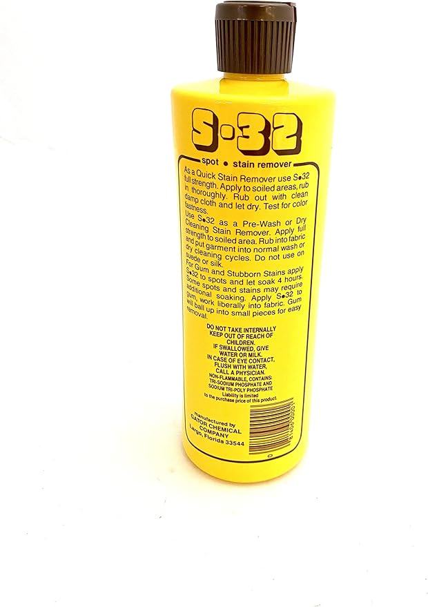 Multi-Purpose Spot and Stain Remover, Safely Removes Stubborn Spots and Stains, Strong for Commercial Use, Safe for Household Use, 16 Fl Oz, 12 Bottles, 1 Case.
