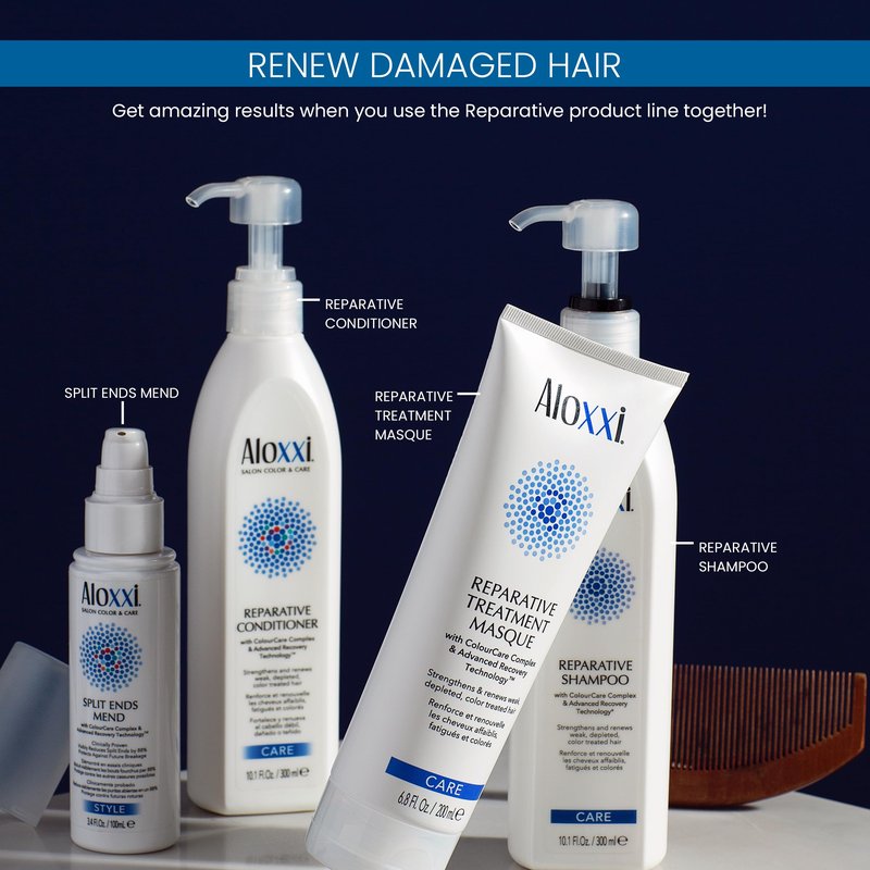 ALOXXI Repair Hair Mask for Color-Treated Hair Enriched with Keratin & Peptides, Deep Conditioning Treatment for Dull and Damaged Locks, 6.8 Fl Oz