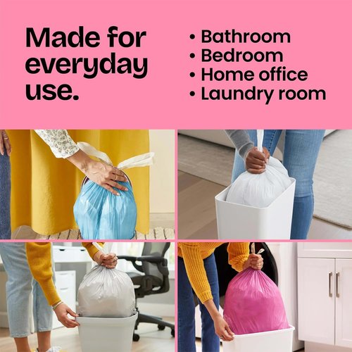 Glad 4 Gallon Small Trash Bags - Febreze Cherry Blossom Scent, Odor Resistant, 80 Count
