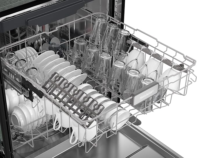 Sharp SDW6888JS 42 dBA Stainless Fully Integrated Built-in Smart Dishwasher