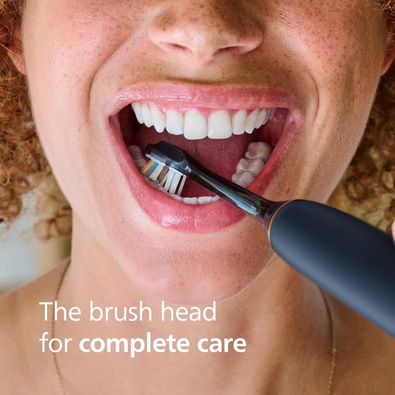 Philips Sonicare A3 All-in-One - Genuine Replacement Electric Toothbrush Heads, Black, 4 Pack One Year Supply, HX9094/95