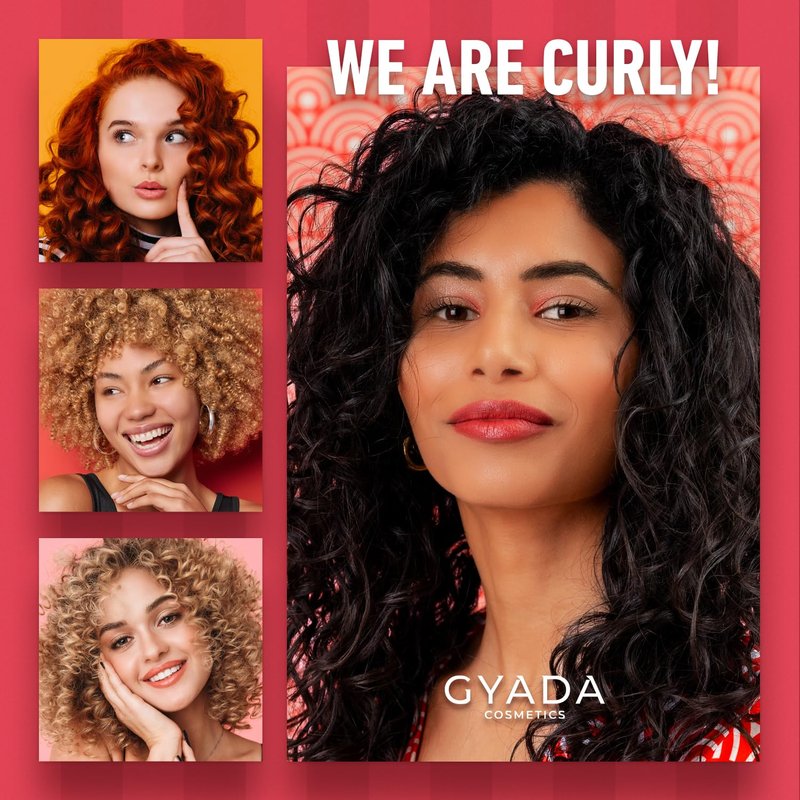 GYADA Curl Defining Cream - Styling Leave In Product for Curly And Wavy Hair with Frizz Control & Moroccan Argan Oil - Vegan & Green Formula - Cruelty Free - 6.76 fl oz