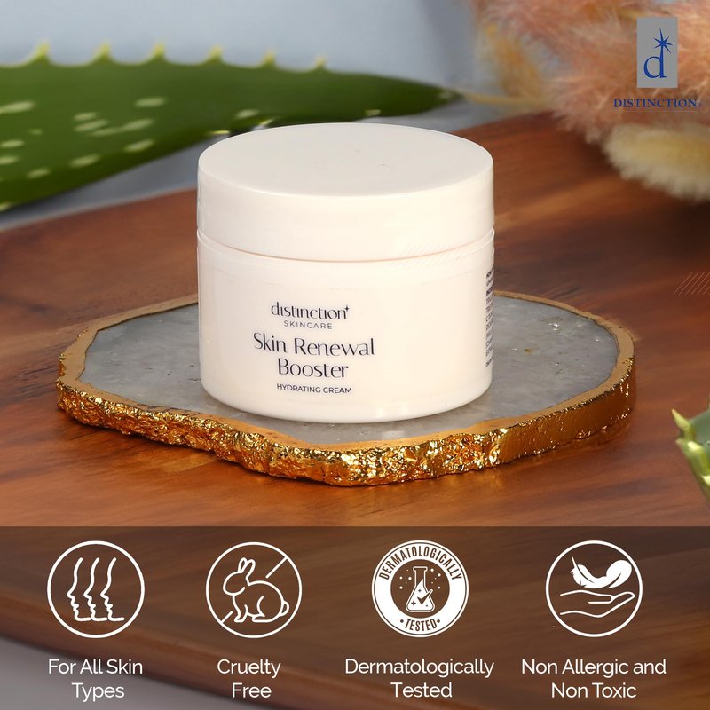 Distinction Skin Renewal Booster – Hydrating Face Moisturizer – Anti Aging Cream for Fine Lines & Wrinkles – Hydrates, Softens & Boosts Radiance – Daily Facial Cream for All Skin Types – 1 Oz