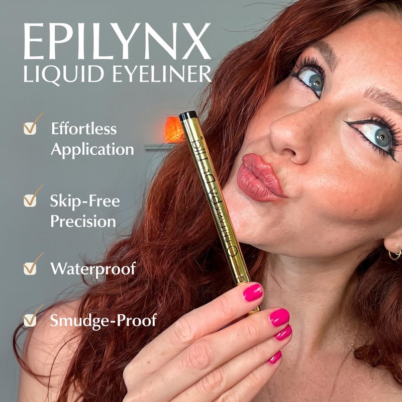 EPILYNX Liquid Eyeliner - Hypoallergenic Eyeliner with Fine Brush Tip, Long-Lasting Waterproof Eye Liner - Cruelty-Free, Vegan, Gluten-Free, Smooth Liquid Eye Liner - 6 Shades Gift Set