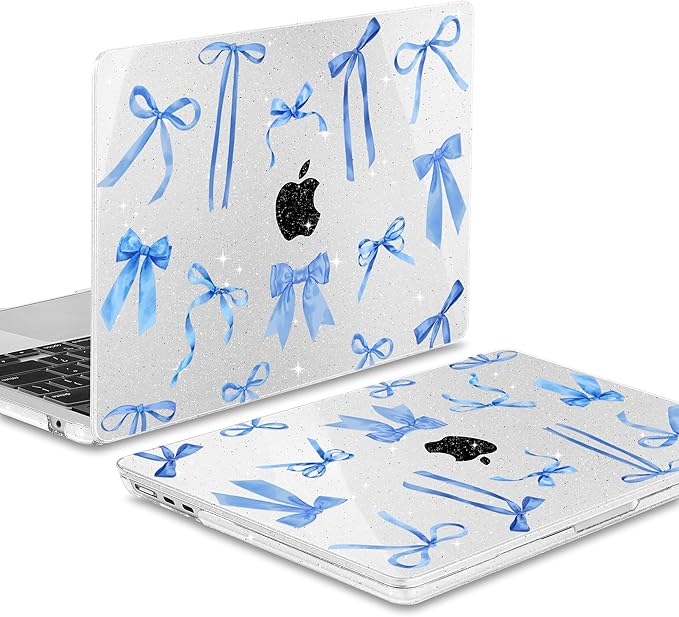 May Chen Case for MacBook Air 13/13.6 inch M5 A3449 M4 A3240 M3 A3113 M2 A2681, 2026 2025 2024-2022, Plastic Hard Shell with Keyboard Cover & Screec Protector, Watercolor Bows
