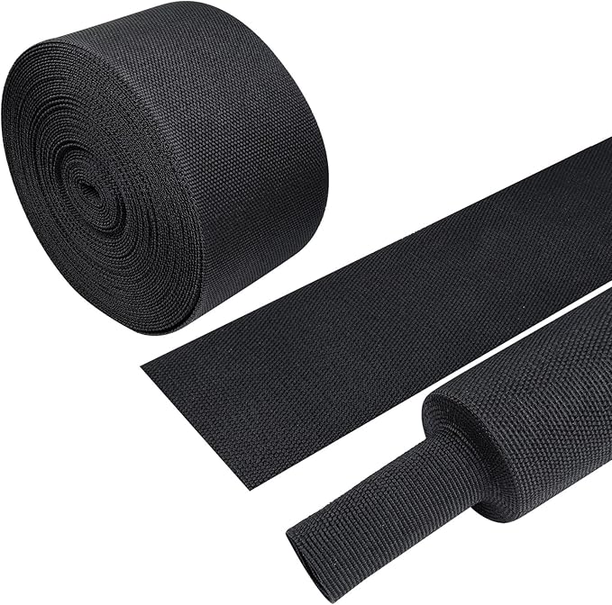 BuyUneed Heat Shrink Wire Loom 2:1 Shrinkable Braided Cable Sleeve 2 Inch ID-25ft Abrasion Protection Flexibility Fabric Wiring Harness Cover Sheath