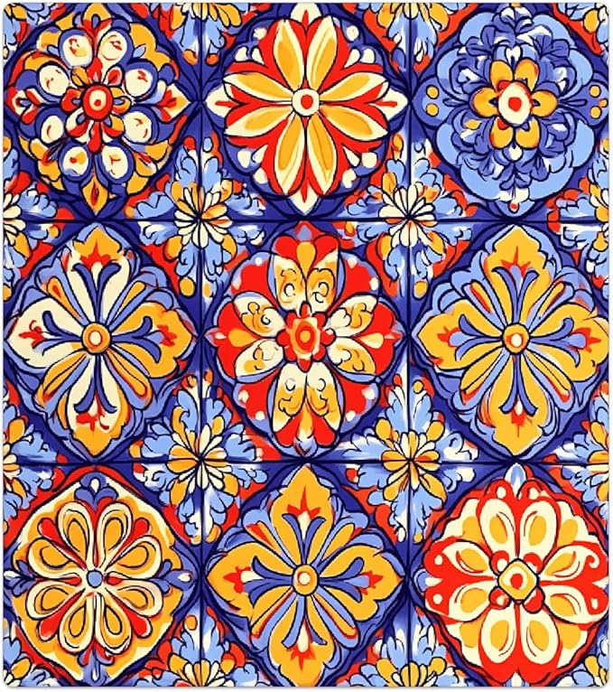 Dishwasher Magnet Cover Vibrant Ethnic Mexican Ceramic Reusable Dishwasher Magnetic Cover Sticker Decorative Dish Washer Door Cover Panel for Home Kitcen Appliance, 21x26 in