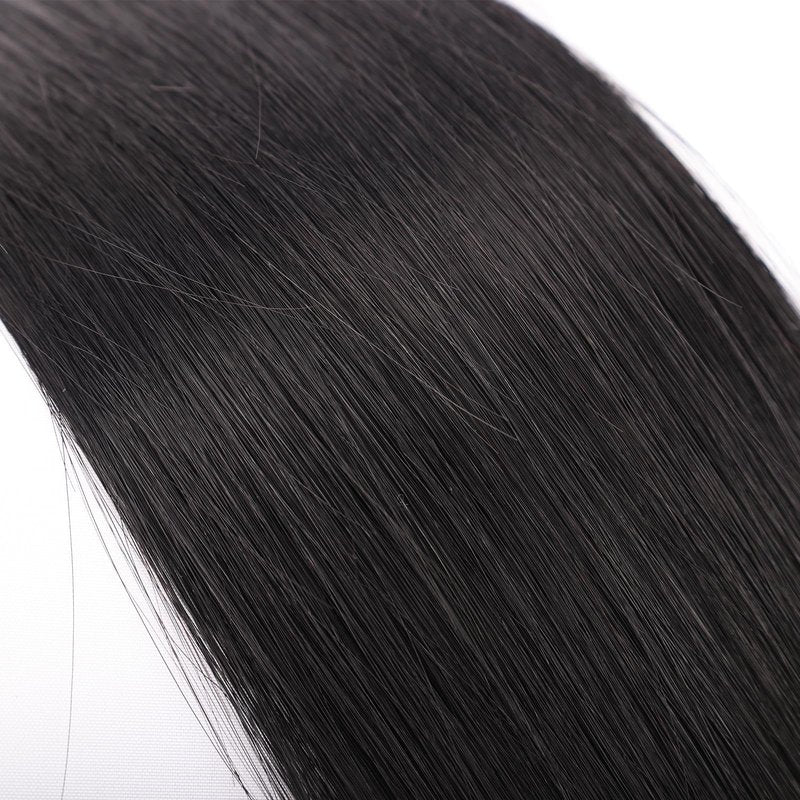 Tape in Hair Extensions Human Hair,18 Inch Human Hair Tape in Extensions 20PCS Natural Black Remy Real Human Hair for Women Invisible Straight Hair Extensions Real Human Hair