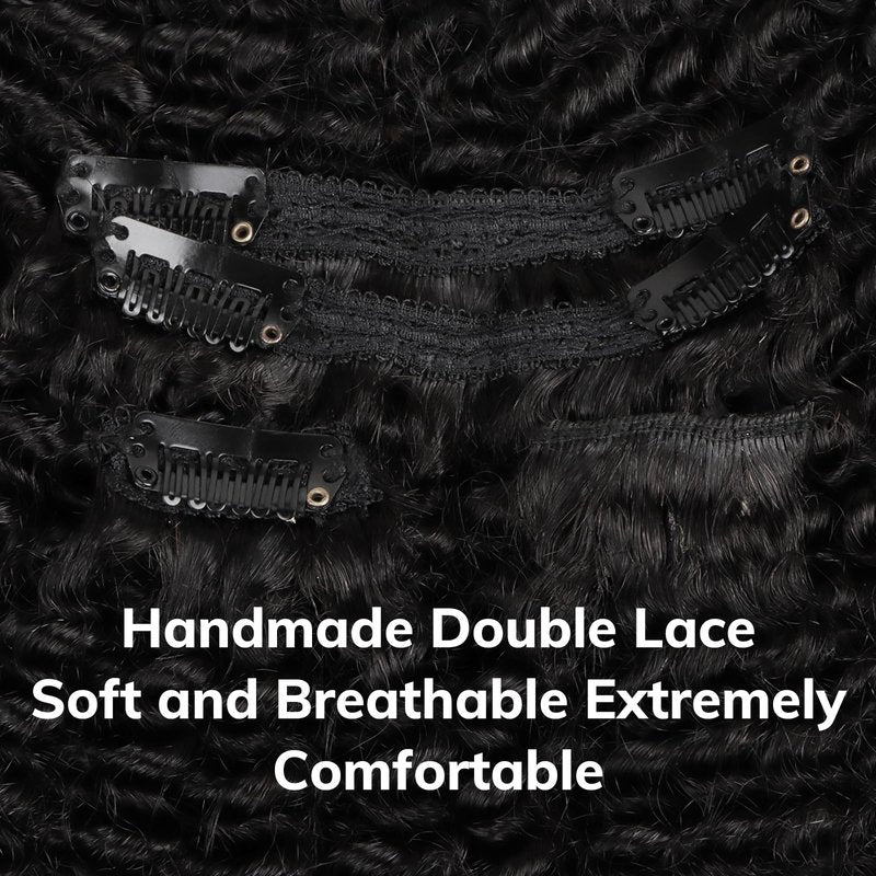 IDN BEAUTY Seamless Clip In Hair Extensions Human Hair, 20 Inch 40g 6Pcs Pink Straight Real Virgin Human Hair Seamless Clip Ins For Black Women PU Weft Invisible Edge