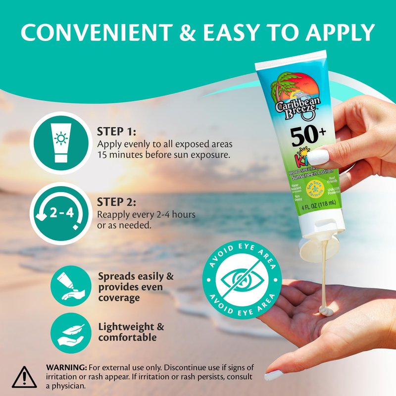 Reef Friendly Sunscreen SPF 30 Lotion, Mango Lime Scent, Rich in Anti-Oxidants, Water Resistant Up to 80 Minutes, Broad Spectrum Body Sunscreen, 4 oz, 2 Pack