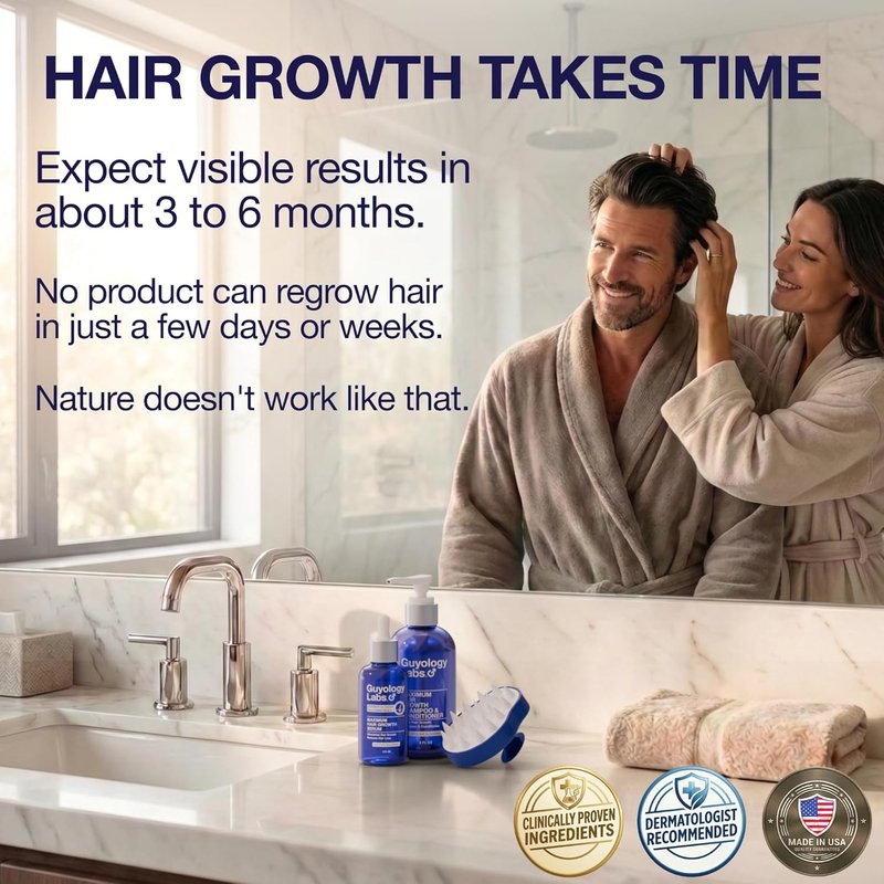 Hair Growth Serum - DHT Blocker for Men & Women | Thickening Formula with Biotin & Caffeine, 4% AnaGain™