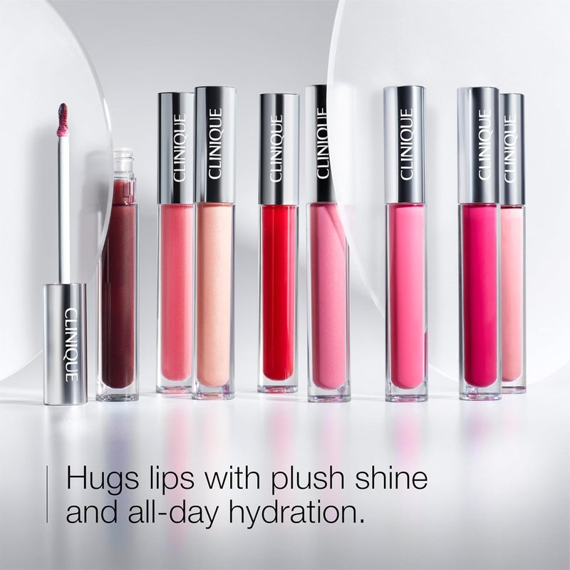 Clinique Pop Plush Creamy Lip Gloss - Hydrating Lip Gloss with Hyaluronic Acid, Avocado & Shea Butter | High Shine Finish