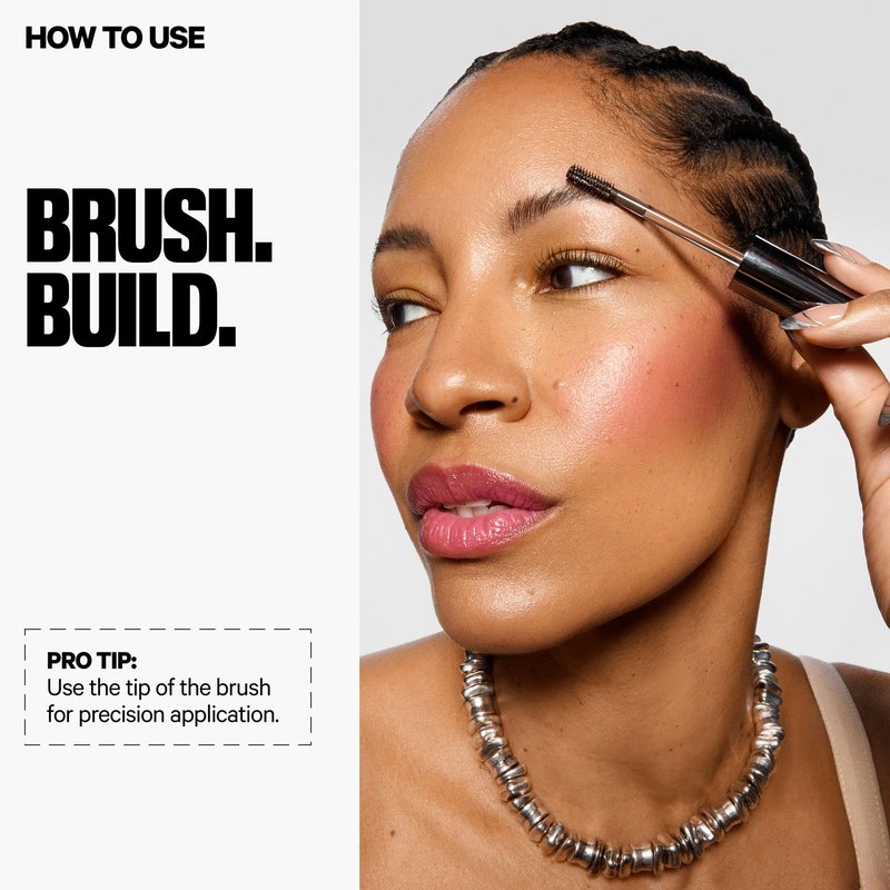 Milk Makeup KUSH High Roll Defining + Volumizing Brow Tint – Tubing Brow Gel Shapes, Volumizes + Sets Eyebrows Up to 24 Hours – Water Resistant, Smudge-Proof, Clean – Grind (Dark Brown), 0.16oz