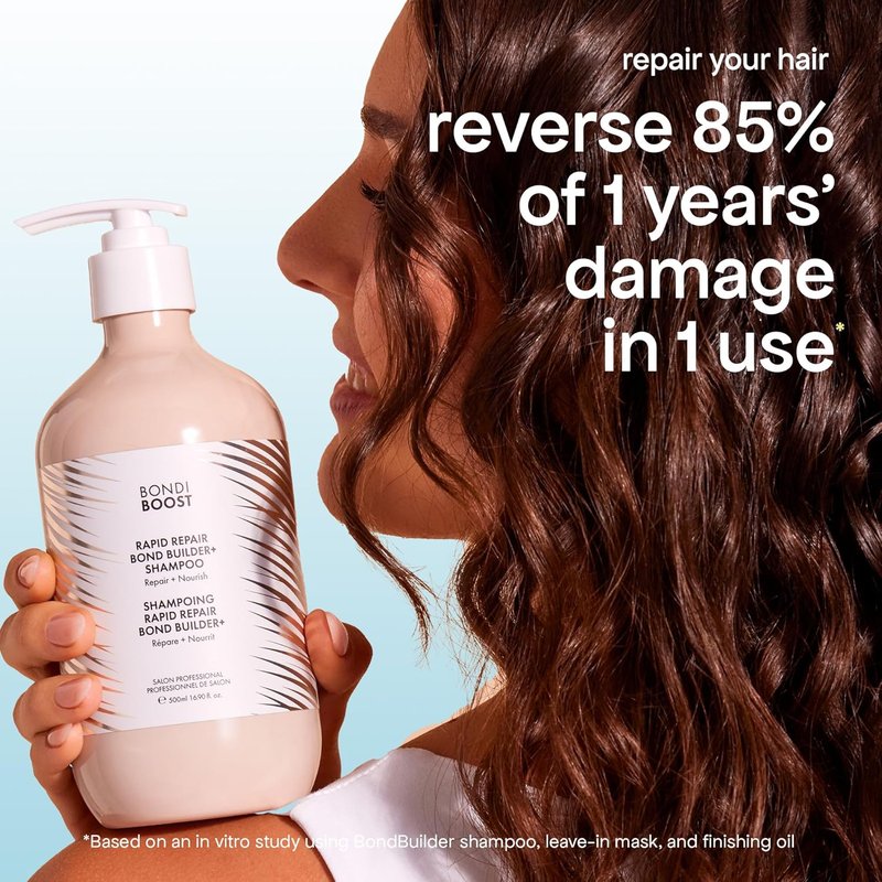 BONDIBOOST Rapid Repair Bond Builder Shampoo - Strengthening Formula for Damaged Hair | 16.90 fl oz