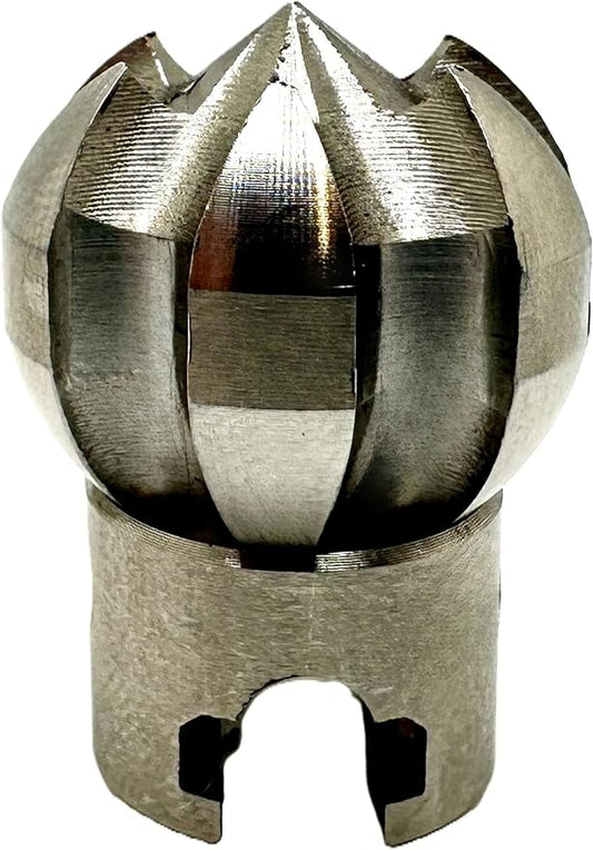 1â Flow Fixer Drain Cleaner Plumbing Snake Cutter Head for 1-1/4" - 2" Pipes, Clears & Scrapes Pipe Inner Walls, with R-Connector (Push Pin Fitting), for Commercial & Residential Use