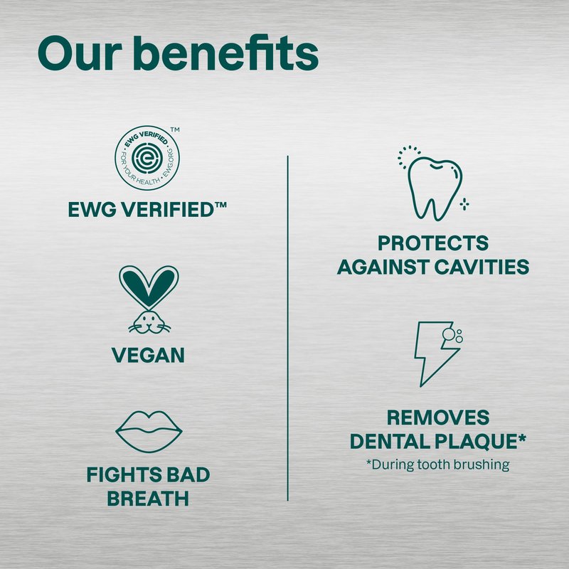 Attitude Whitening Toothpaste with Fluoride, Peppermint Flavor, Vegan & Cruelty-Free, Sugar-Free, Plant & Mineral-Based Ingredients, Clean Oral Care, 4.2 Oz (Pack of 2)
