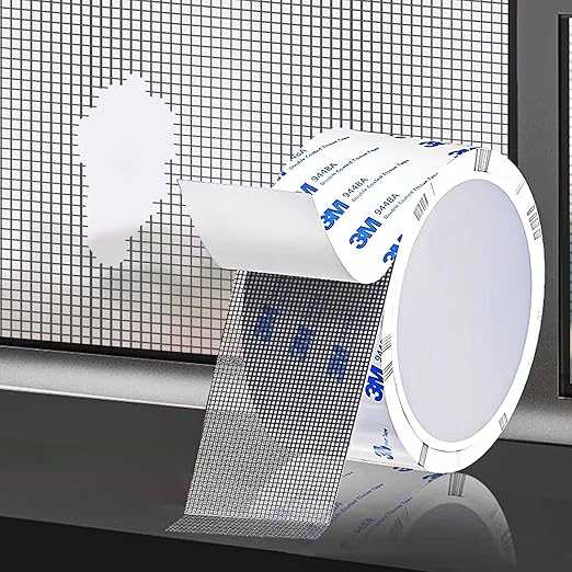 PHIXBEAR Super Strong Adhesion Screen Repair Tape Replacement Kit, Screen Tape Mesh Repair for Window Screen and Screen Door Tears Holes, Grey 1.97In X 6.57Ft