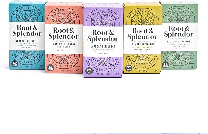Root & Splendor Ultra Concentrated All Natural Laundry Detergent Liquid - Plant Based, Enzymatic Laundry Soap, Swell Scent, 1.5 Liter, 100 Loads