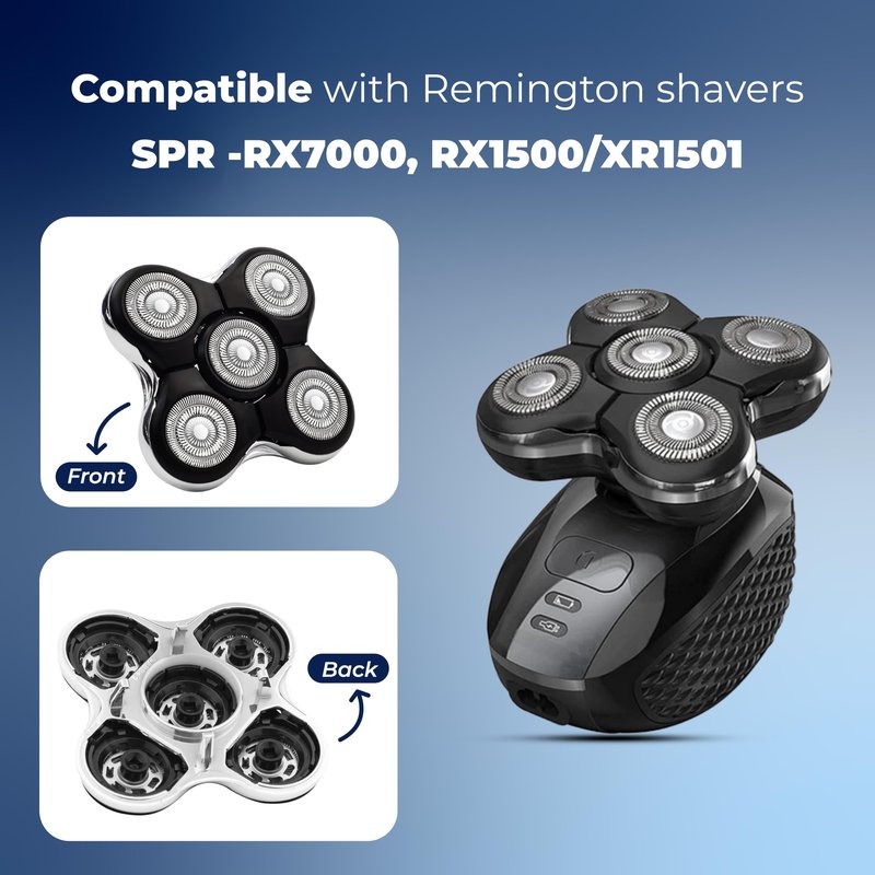 Pro Head Shaver Replacement Blades Compatible with Remington Balder Pro Head Shaver Model XR7000, Precision Electric Shaving for Bald Men (Pack 1)