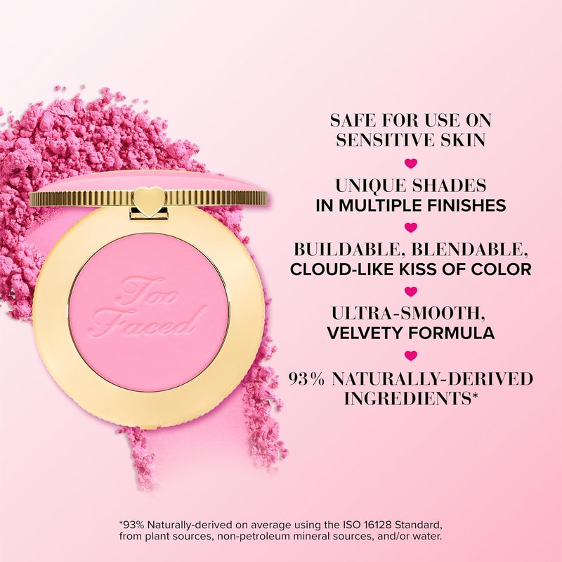 Too Faced Cloud Crush Blurring Blush - High-Pigment Velvety Powder for Cheeks | Vegan & Cruelty-Free