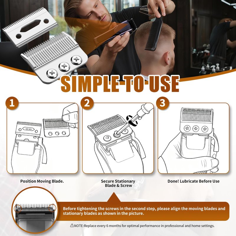 1005-100 Professional 3-Hole Blade,Compatible with Wahl Designer,Senior, Cordless Designer,Pilot,Sterling 4 and Nugget Clippers, 1mm-3mm Cut Length(Sliver) (3 Packs)