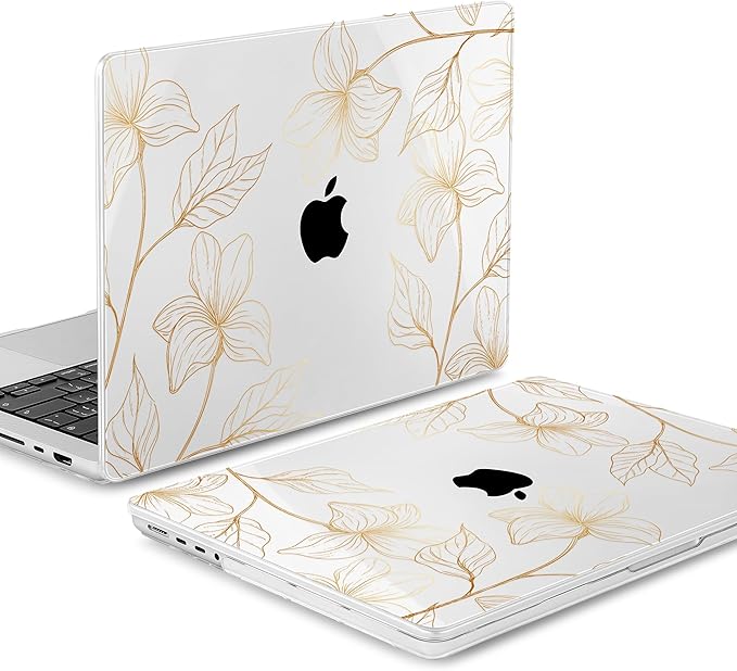 Mektron Case for 2026 M5 MacBook Pro 16 inch A3429 A3428 M4 A3403 A3186 M3 A2991 M2 A2780 M1 A2485 (2021-2025) Pro/Max with Liquid Retina XDR, Hard Shell Plastic Laptop Cover, Flower S718
