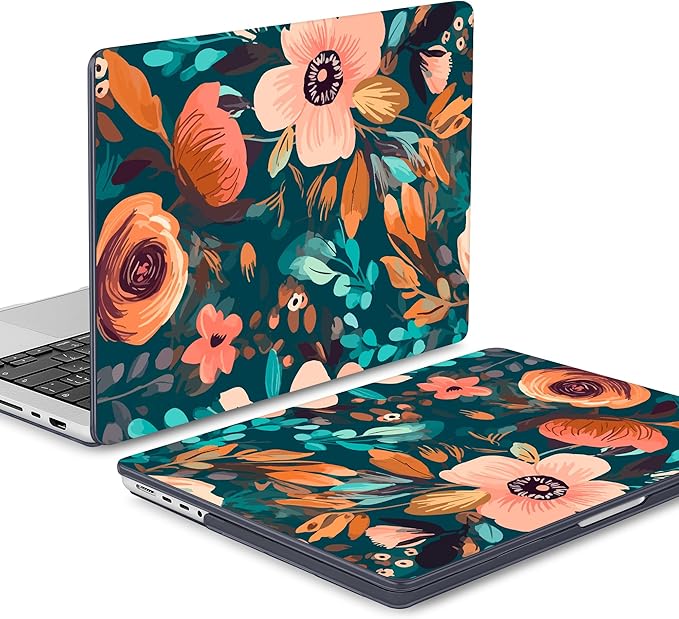 Mektron Case for 2026 M5 MacBook Pro 16 inch A3429 A3428 M4 A3403 A3186 M3 A2991 M2 A2780 M1 A2485 (2021-2025) Pro/Max with Liquid Retina XDR, Hard Shell Plastic Laptop Cover, Abstract Florals