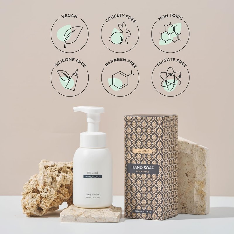 Double Scented Foaming Hand Soap - Moisturizing Vegan Wash with Fig & Pomegranate Extract | 10.14 fl oz