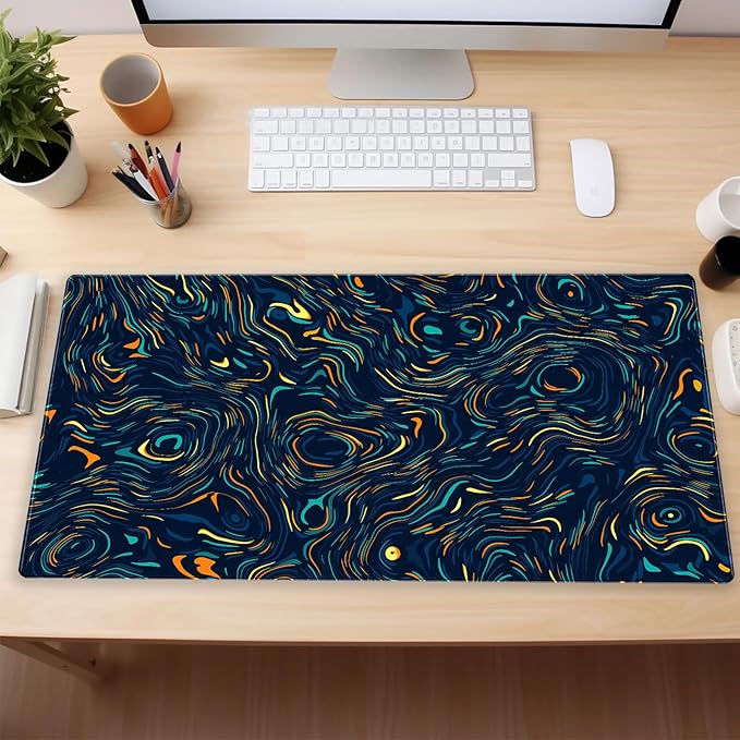 Abstract Swirl Desk Mat, XXL Large Gaming Mouse Pad