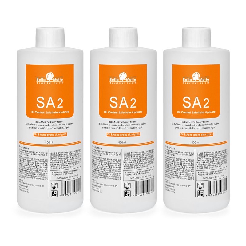 AS1 SA2 AO3 Aqua Peeling Solution Skin Care Aquapeel Serum for Facial Dermabrasion Machine Cleansing and Moisturizing 400ml/14.1Fl.oz Set of 3 Bottles SA2 Elitzia ETSA02