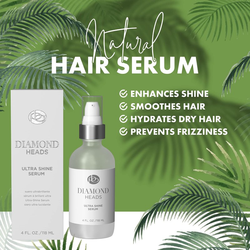 Paul Brown Hawaii Diamond Heads Ultra Shine Serum - Anti-Frizz Hair Shine Serum Styling Product - Natural Botanical & Fruit Extracts Add Luster - Smooths Natural, Color Treated Hair & Perms