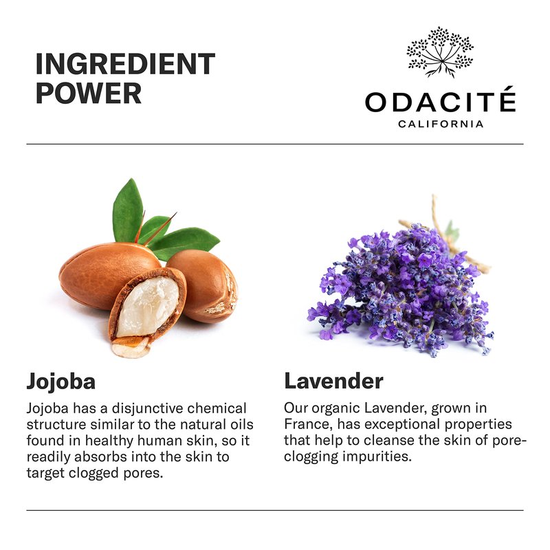 Odacité Acne Serum Concentrate for Face, Pore Cleanser Facial Oil for Skincare with Jojoba + Lavender - Clogged Pores Facial Serum Concentrate, Blackhead Remover Serum, 0.17 fl. Oz