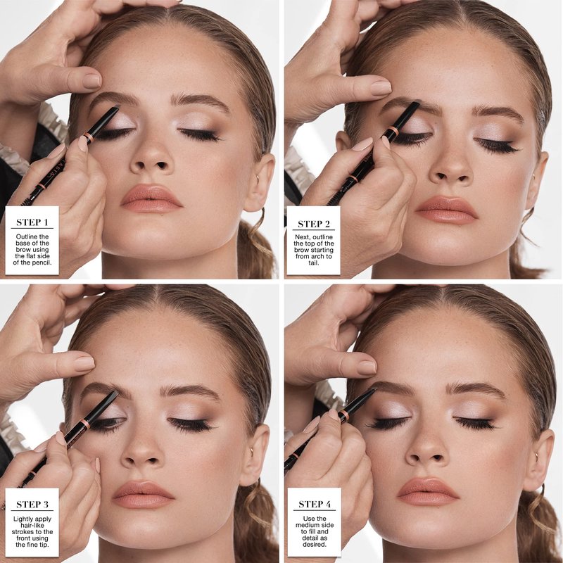 Anastasia Beverly Hills Brow Definer - 3-in-1 Triangular-Tipped Retractable Eyebrow Pencil with Spoolie - Multi-Functional Definer to Fill, Detail & Blend Brows - Caramel