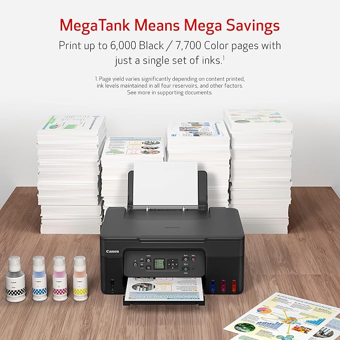 Canon MegaTank G3270 All-in-One Wireless Inkjet Printer, Home Use, Print, Scan and Copy