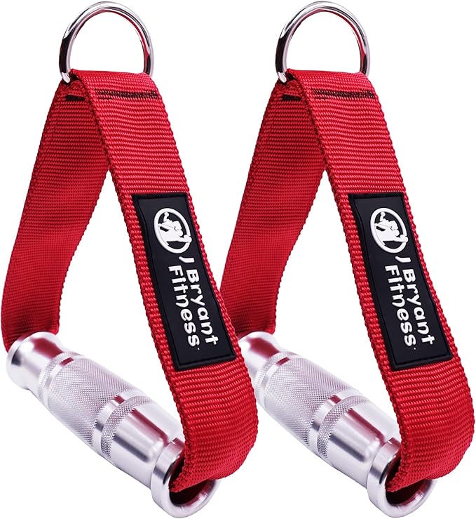 J Bryant Cable Machine Handles Attachment for Pulley Machine Heavy Duty Metal D Handle Aluminum Alloy Handle Grips Durable Workout Handles Pulley LAT Pulldown System